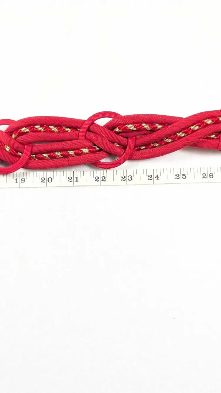 Vintage Ginnie Johansen Inc. Red Braided Belt